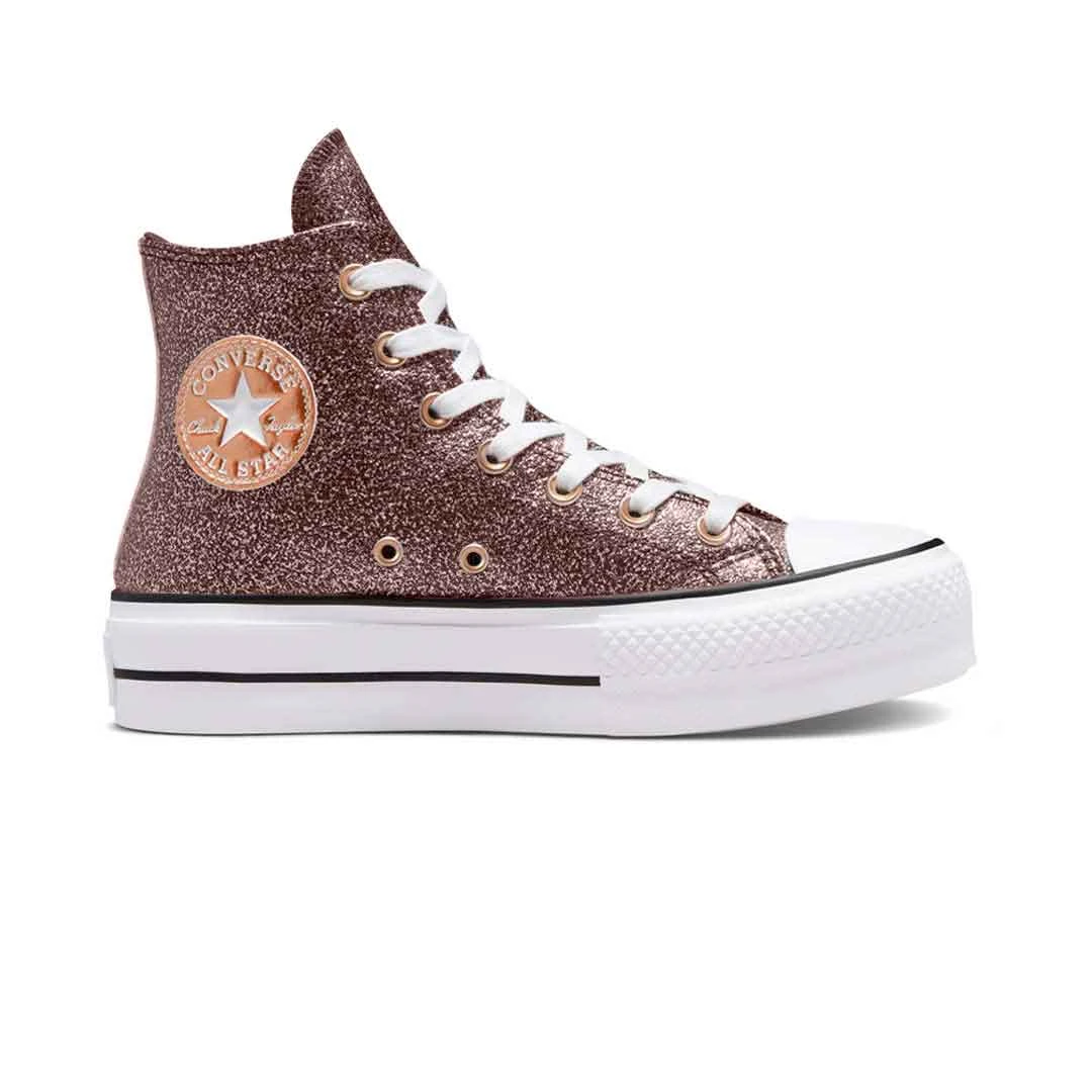 Converse - Women's Chuck Taylor All Star Lift Platform Metallic Glitter High Top Shoes (A03240C) 3 Converse - Women's Chuck Taylor All Star Lift Platform Metallic Glitter High Top Shoes (A03240C)