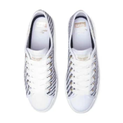 Keds - Women's Kate Spade Triple Up Woven Shoes (WF66102) -StepZone Keds Women s Kate Spade Triple Up Woven Shoes WF66102